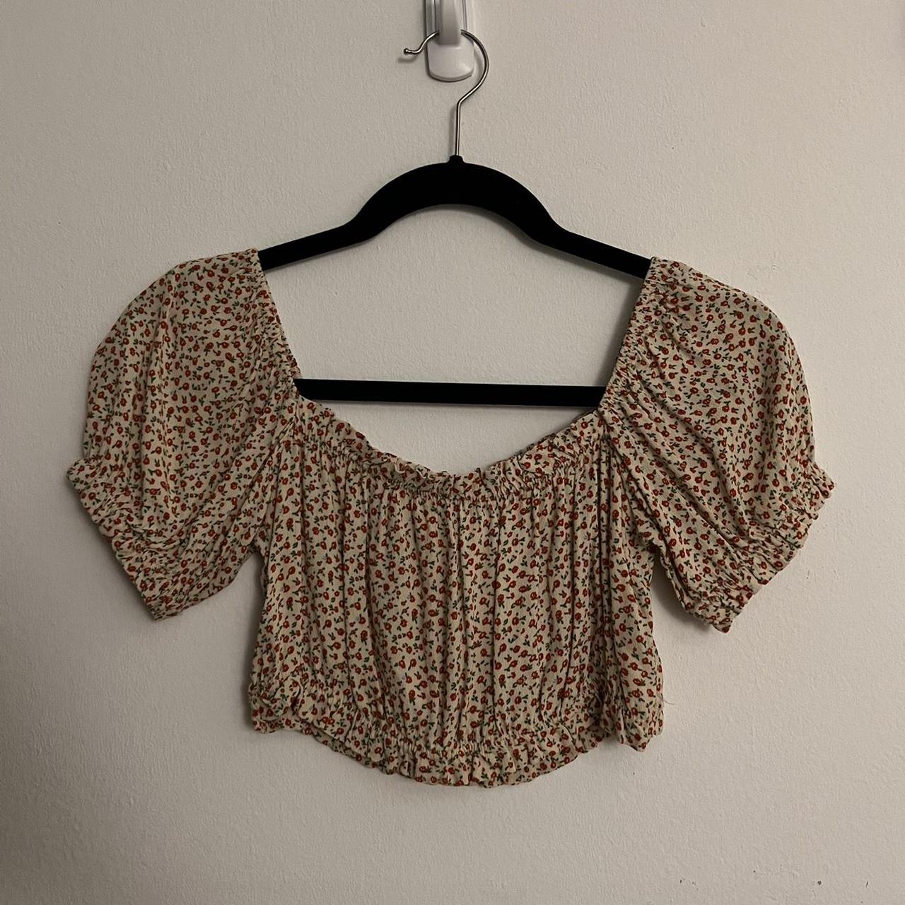 Yellow Floral top ☆worn once for a shoot, tags are... Depop