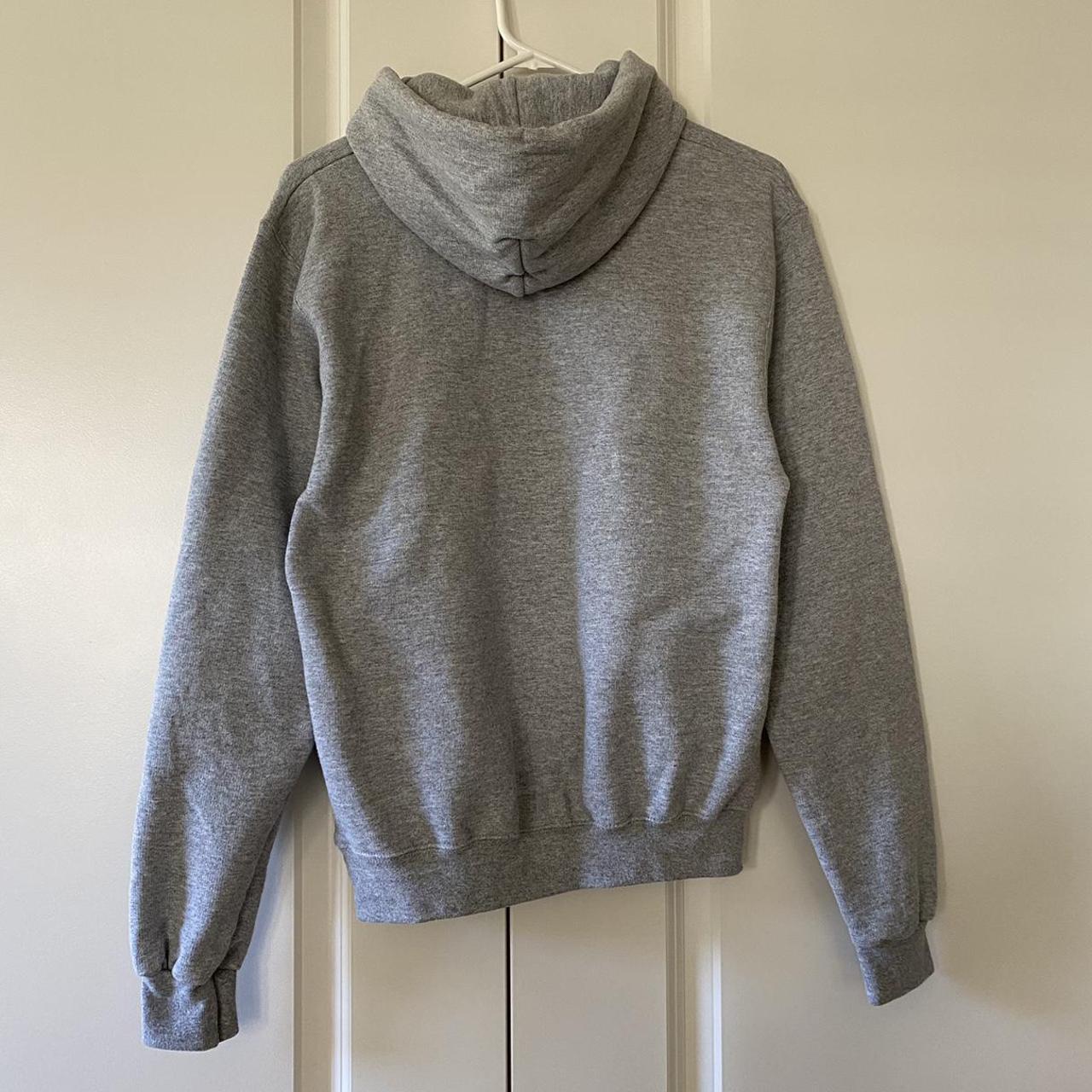 gray champion eco smart hoodie fits men’s small,... - Depop