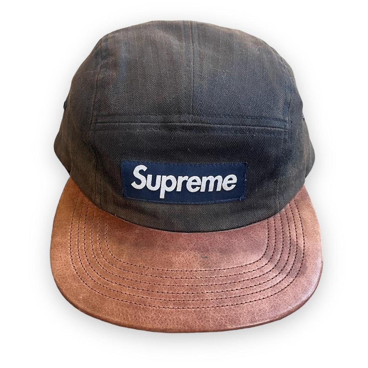 Vintage Supreme Herringbone Leather 5 Five Panel...