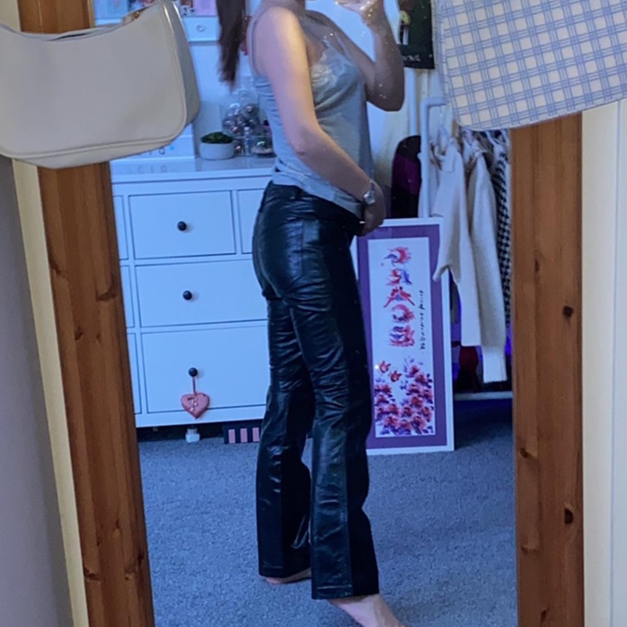Gap leather trousers Bootcut style I'm nearly 5,7” - Depop