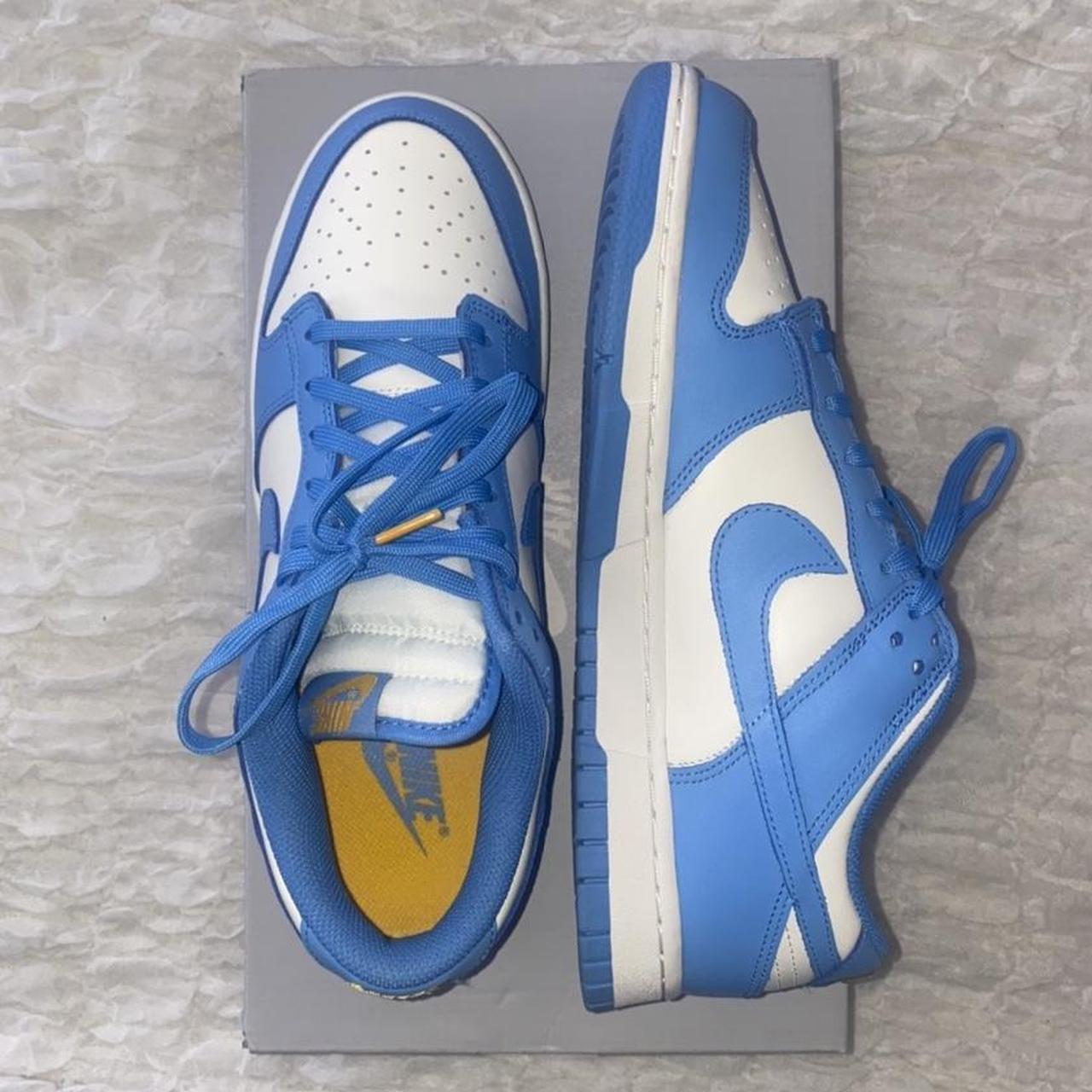 Nike Women's Blue and White Trainers | Depop