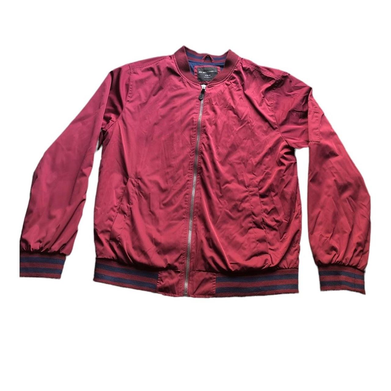 No Boundaries Men's Burgundy And Navy Jacket 