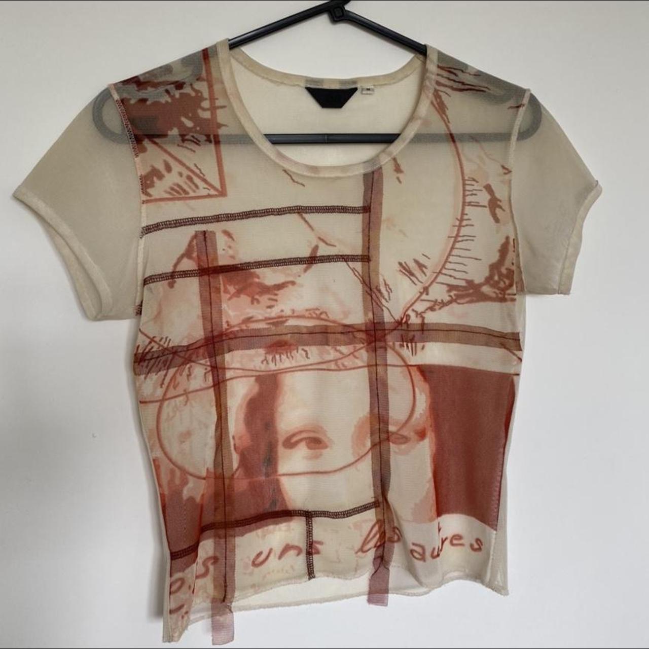 Mesh tshirt Size medium Similar to cop copine... Depop