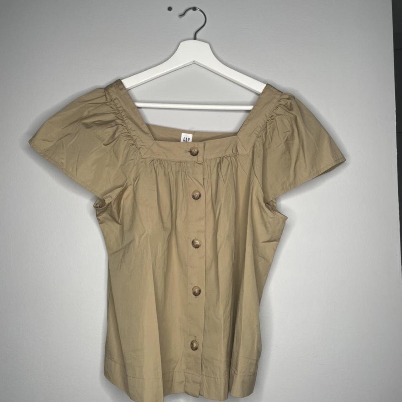 Gap Women's Tan Blouse | Depop