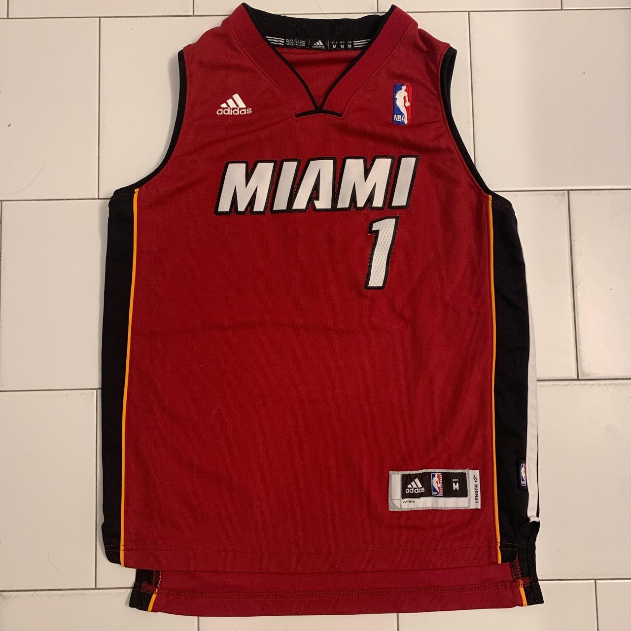 ADIDAS CHRIS BOSH NBA MIAMI HEAT BLACK JERSEY SIZE