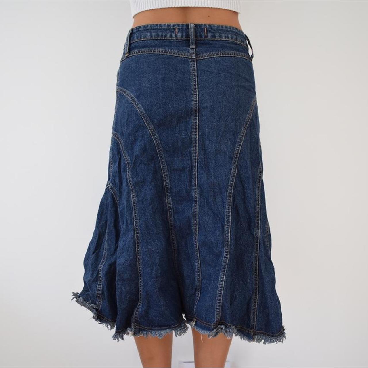Vintage Falmer denim midi skirt, size 10 Great... - Depop