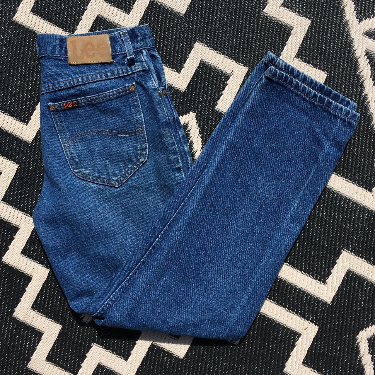 Vintage Union Made 🇺🇸 Lee Jeans Dark wash denim,... - Depop