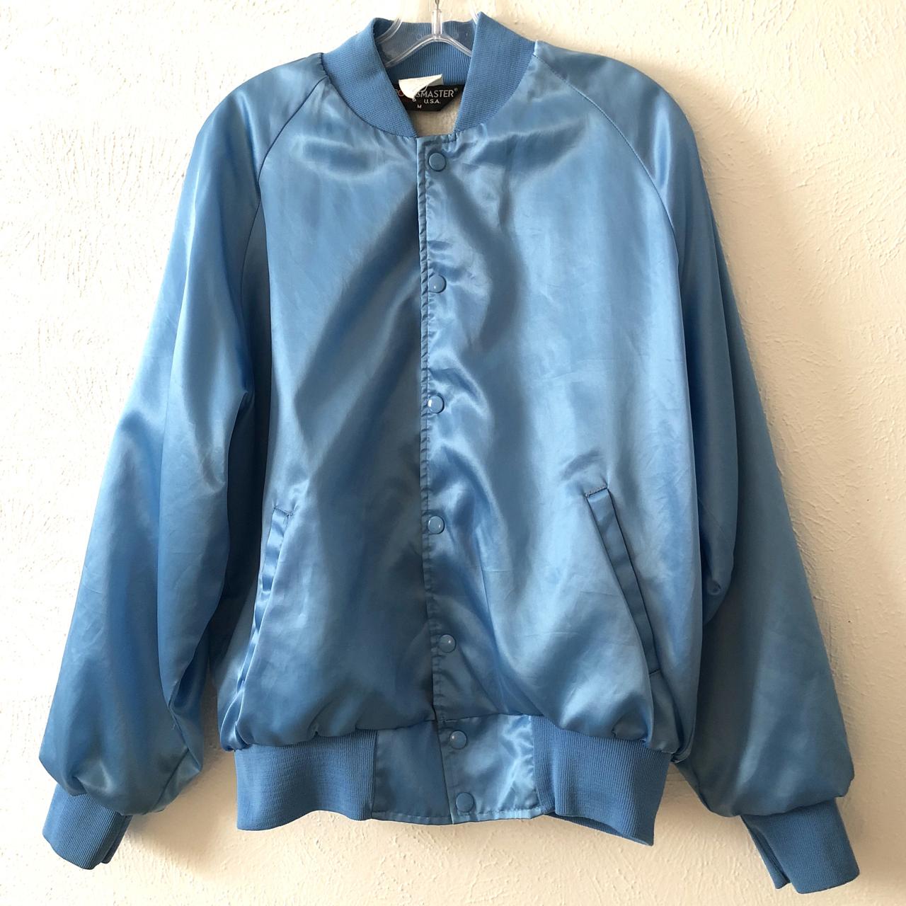 Vintage baby blue satin jacket, I love this but...