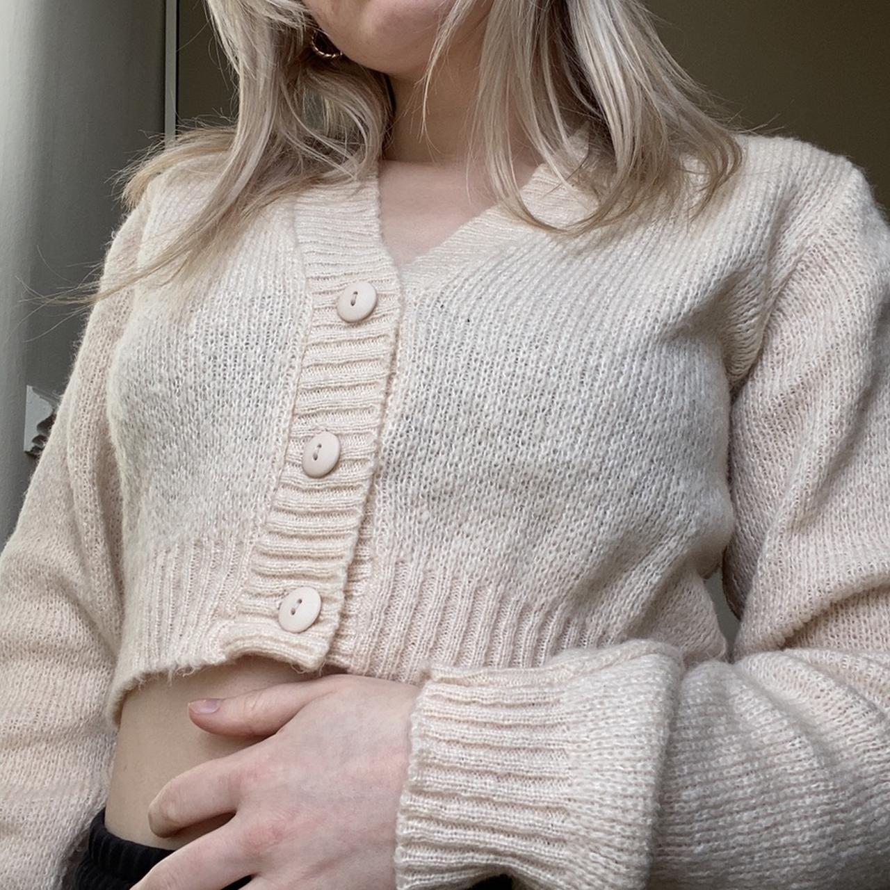 Nasty Gal Crop Cardigan Nasty Gal Cropped Knitted Worn Depop