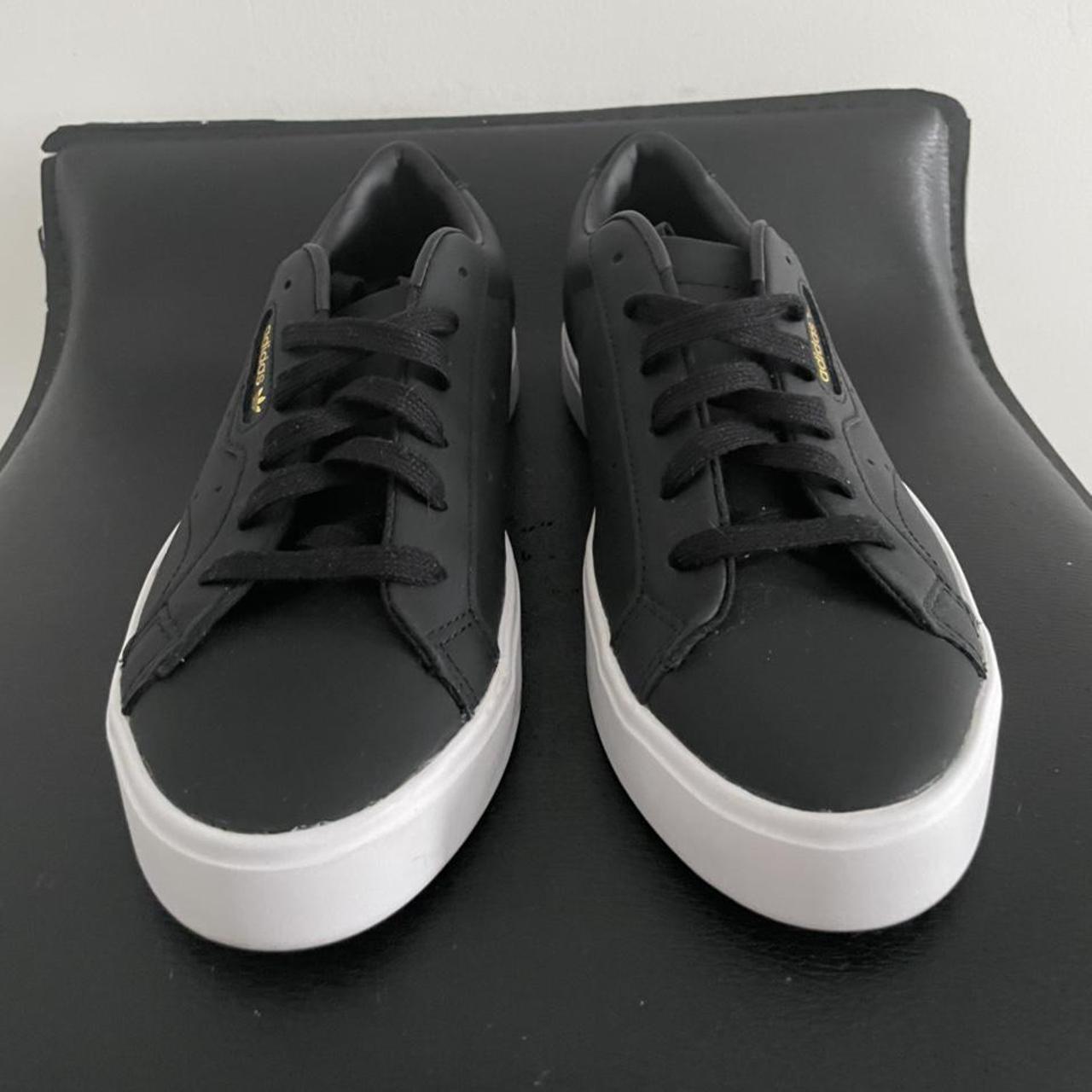 Adidas Sleek Black Sneakers Size Come with Box Depop