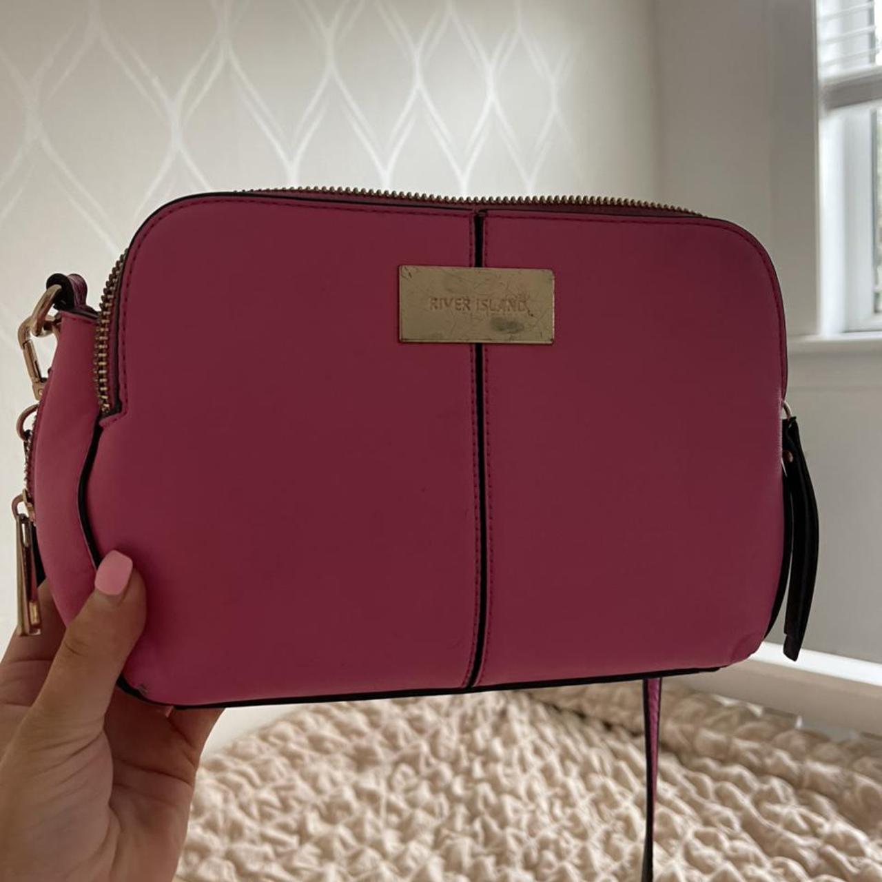 Pink River Island Crossbody Bag 3 compartments A Depop