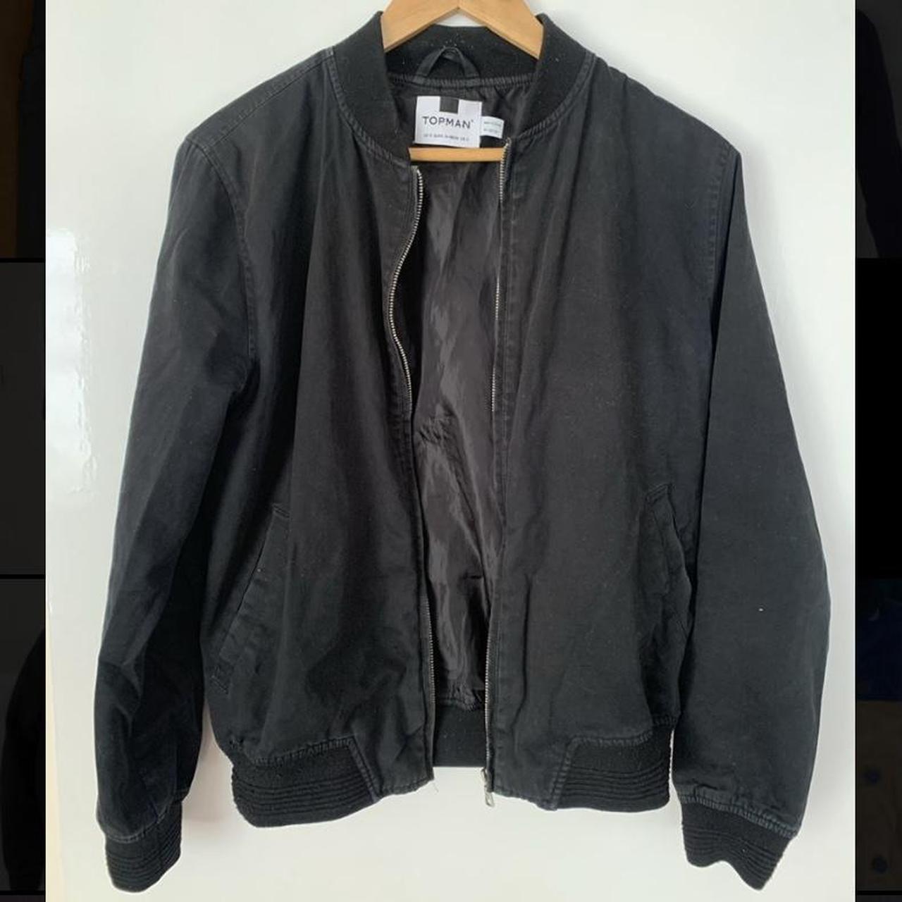 Topman Men's Black Jacket | Depop