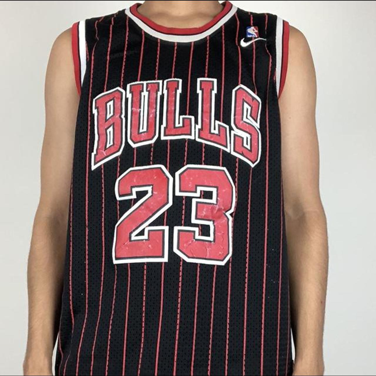 Nike Micheal Jordan Chicago Bulls black pinstripe - Depop