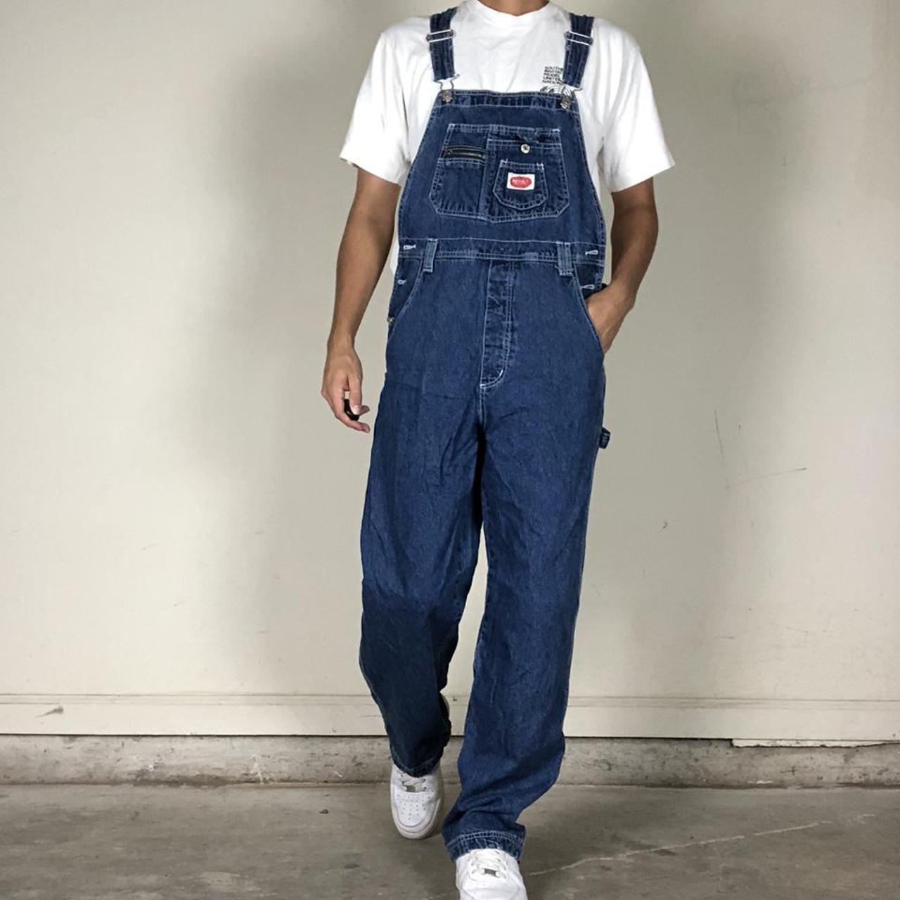 Y2K Revolt Work Wear Carpenter Overalls Womens Size... - Depop