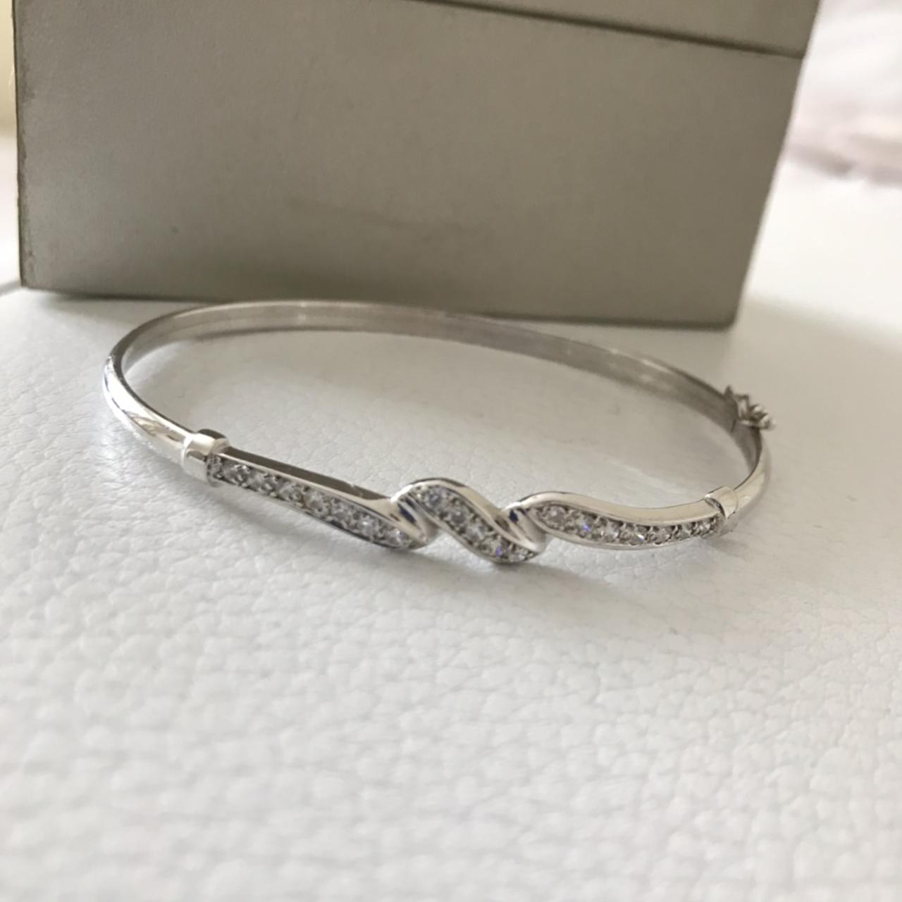 Sterling silver and diamond bracket Hardly worn. ... - Depop