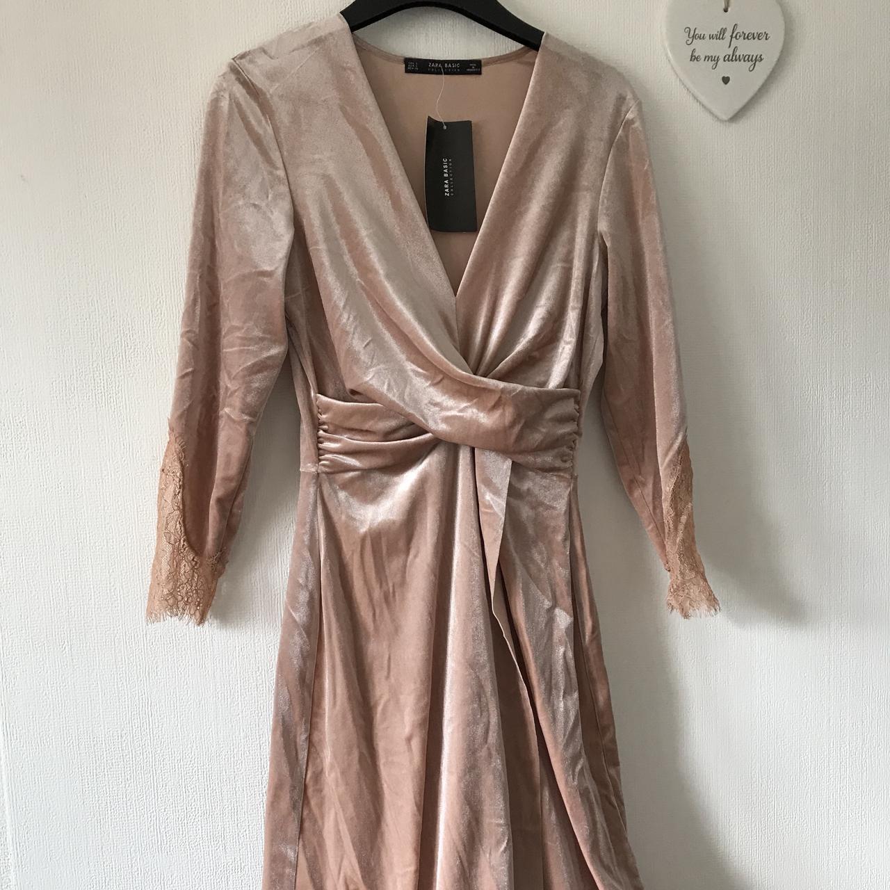 Crossover velvet dress outlet by zara