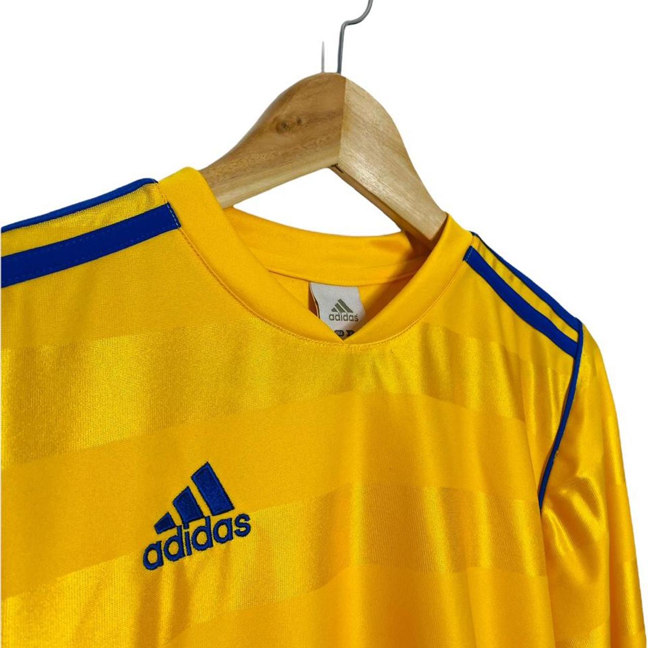 Adidas Men's Yellow Tshirt Depop