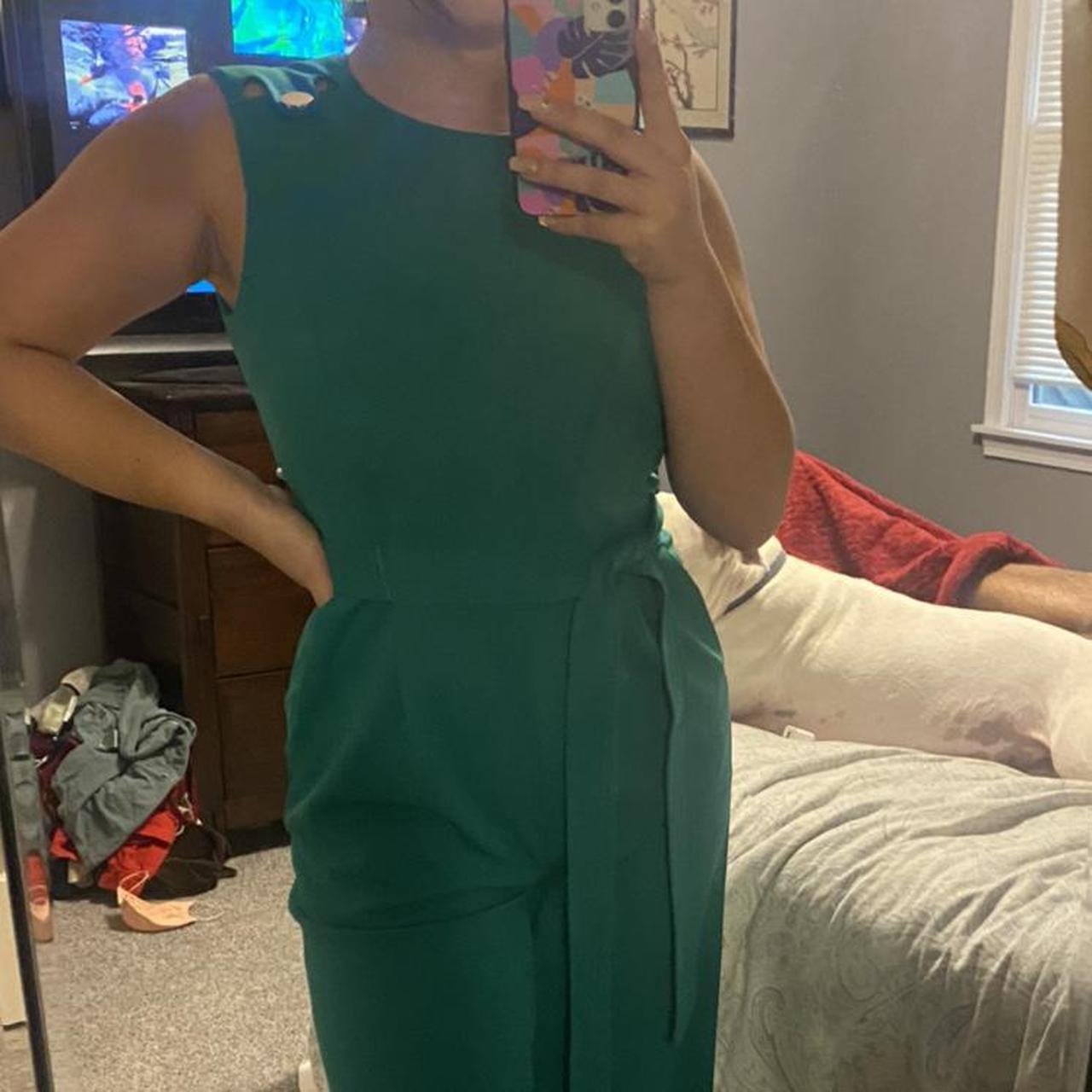 calvin klein dark green jumpsuit