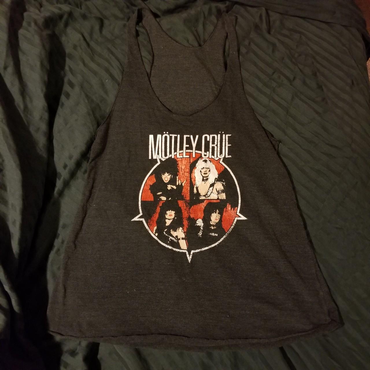 Motley Crue tank top band shirt black grey gray... Depop