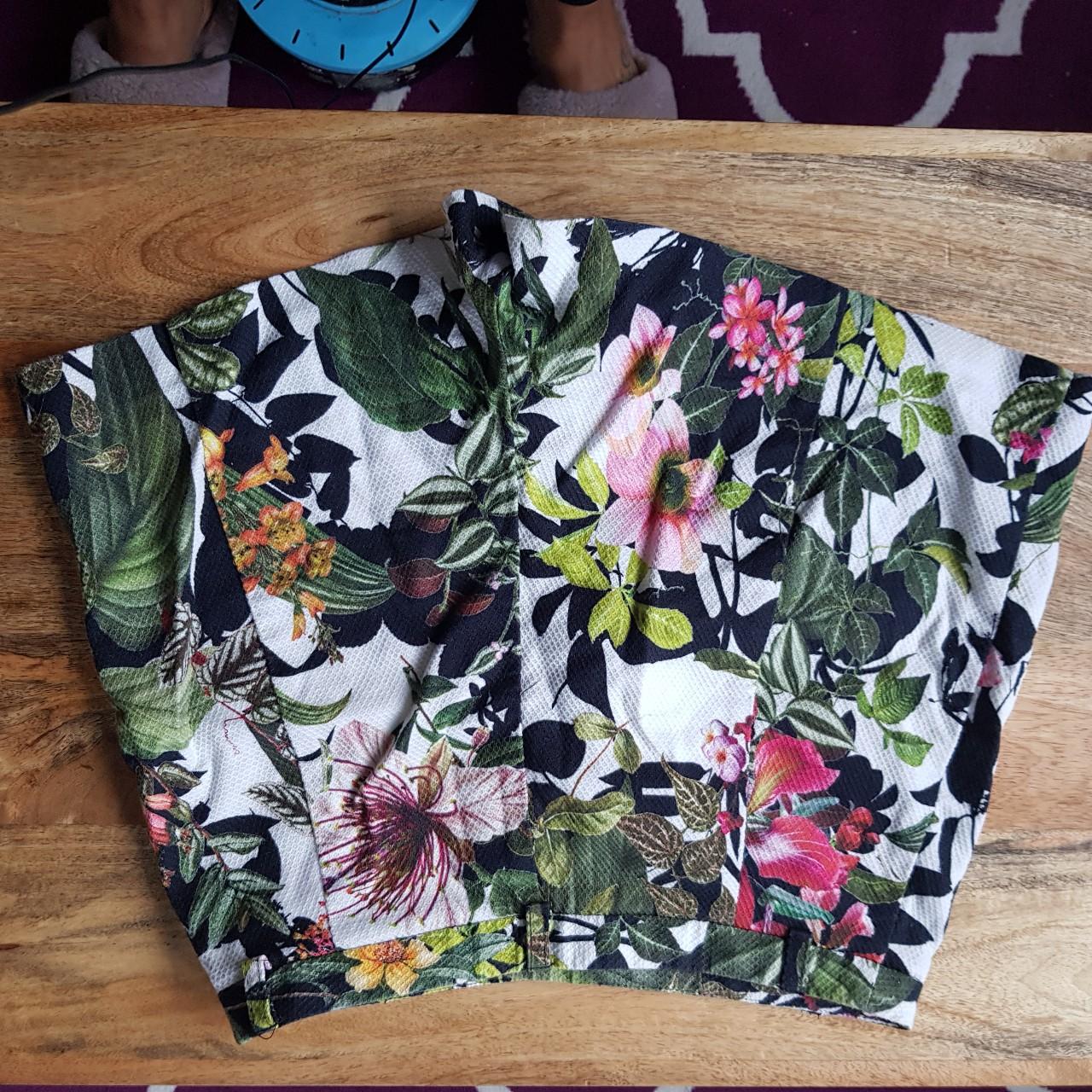 River Island Studio floral printed shorts in brown