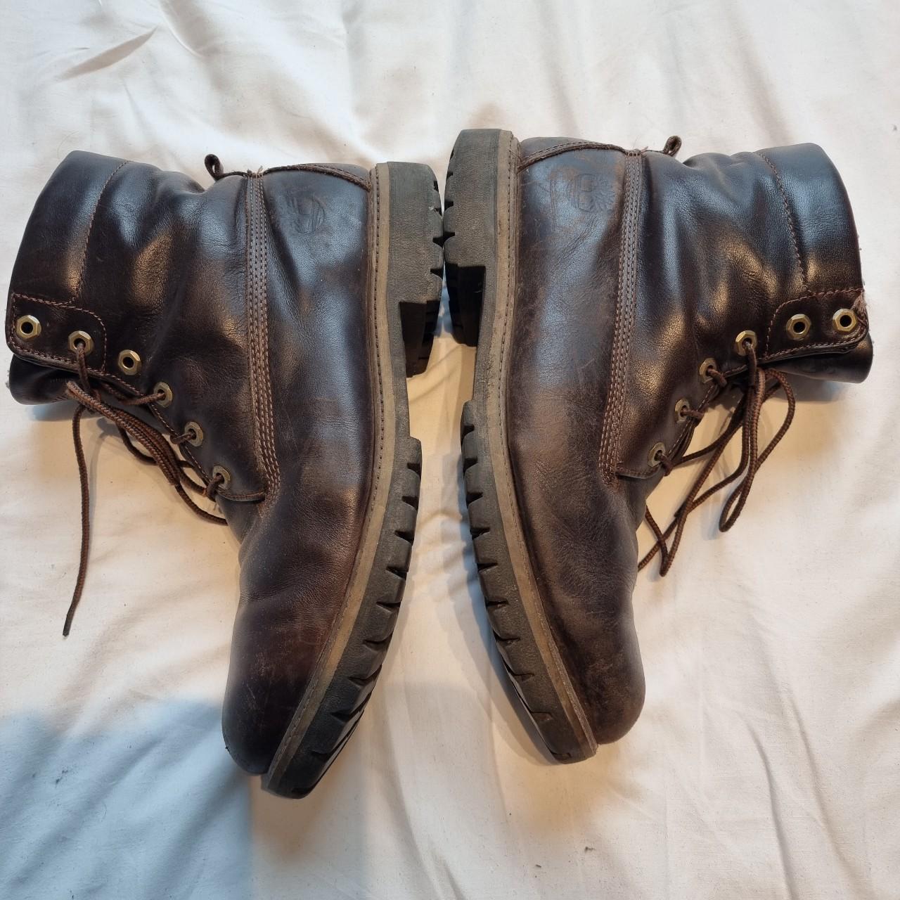 Chocolate Brown Timberland Boots Sheepskin Lining - Depop