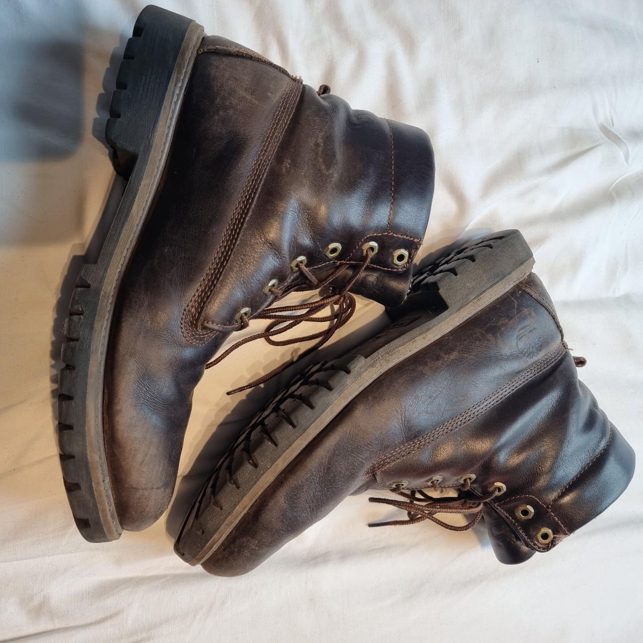 Chocolate Brown Timberland Boots Sheepskin Lining - Depop