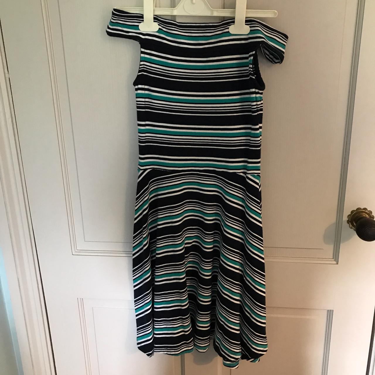 Cute superdry strapless striped skater dress,