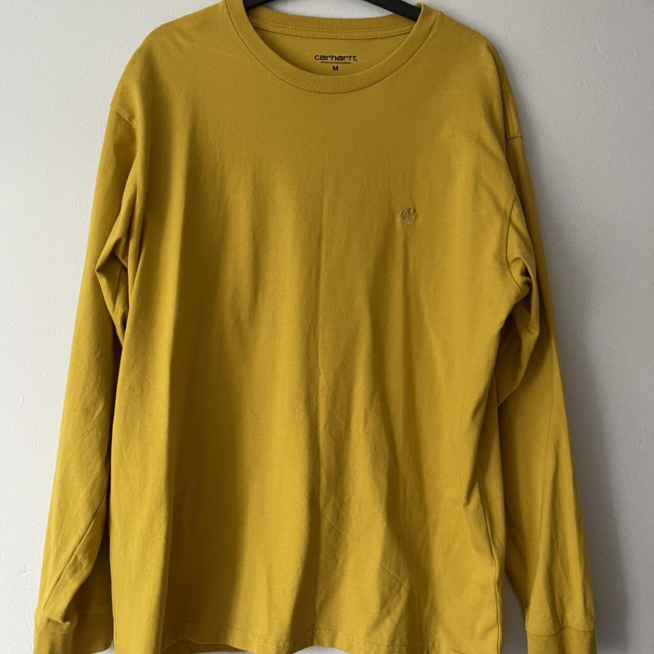 Carhartt yellow long sleeve t shirt, size Medium and... - Depop