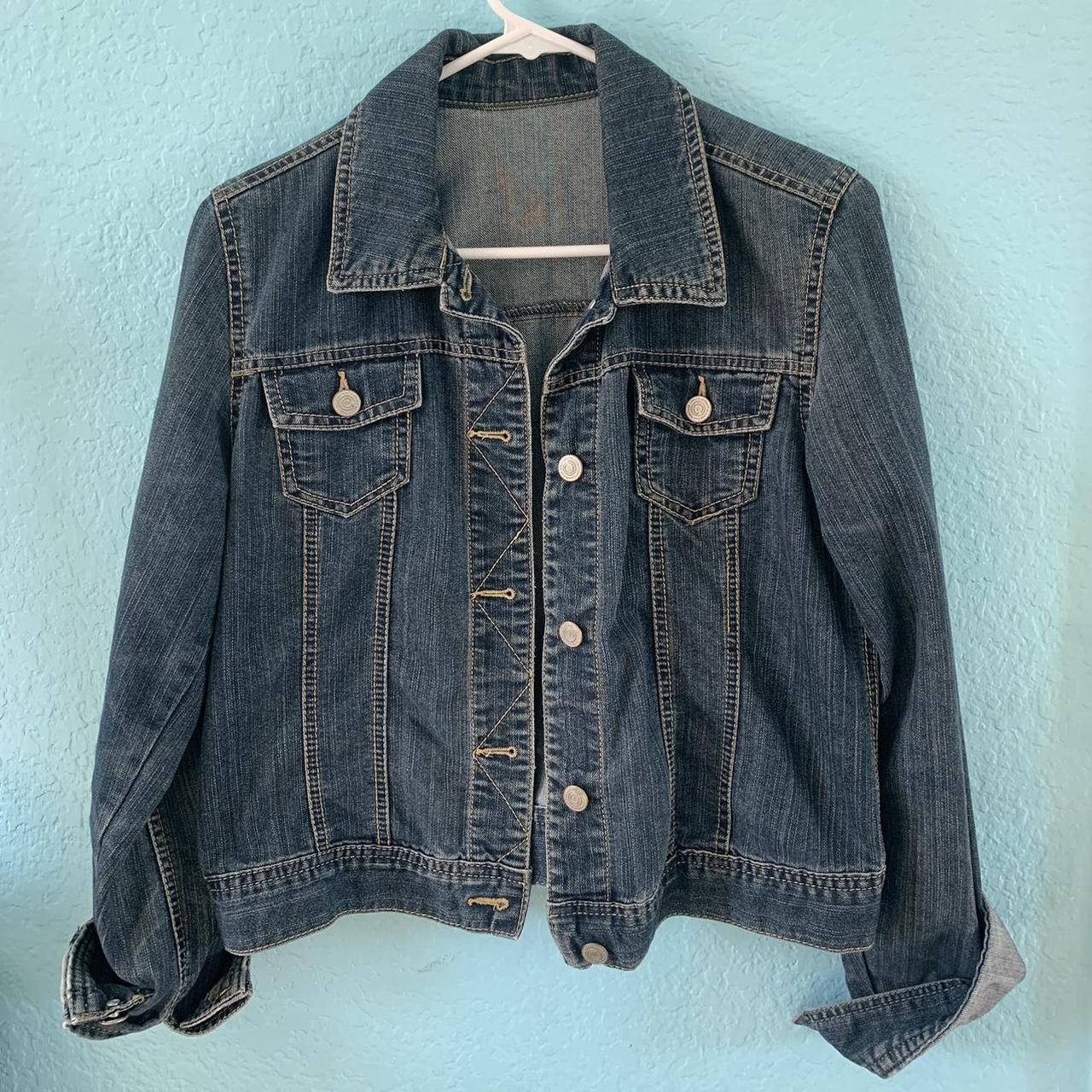 Product Image 2 - Dark denim jacket with silver