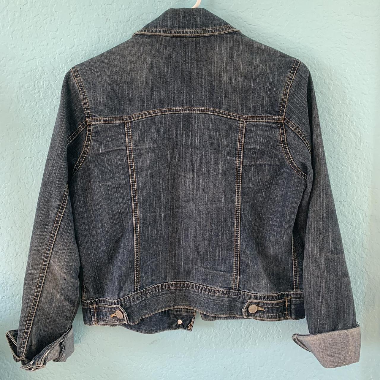 Product Image 3 - Dark denim jacket with silver