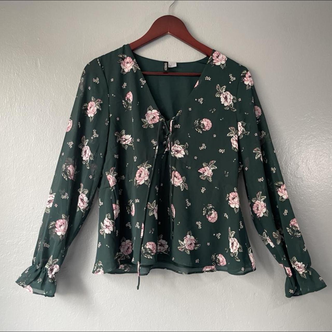 H&M Floral Blouse Worn once! Perfect... - Depop