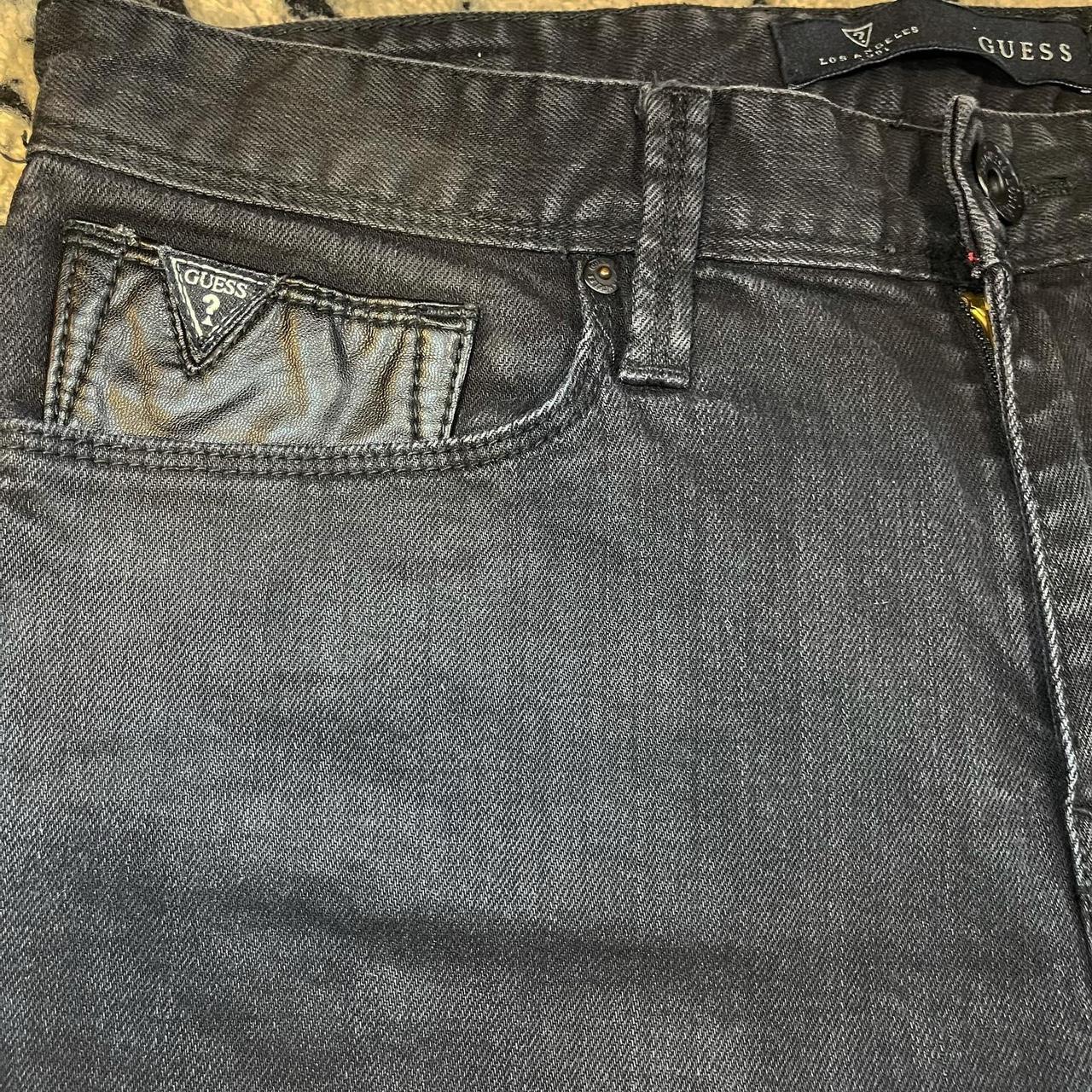 Rare Midnight Black Guess Original-Straight Slim-Fit... - Depop