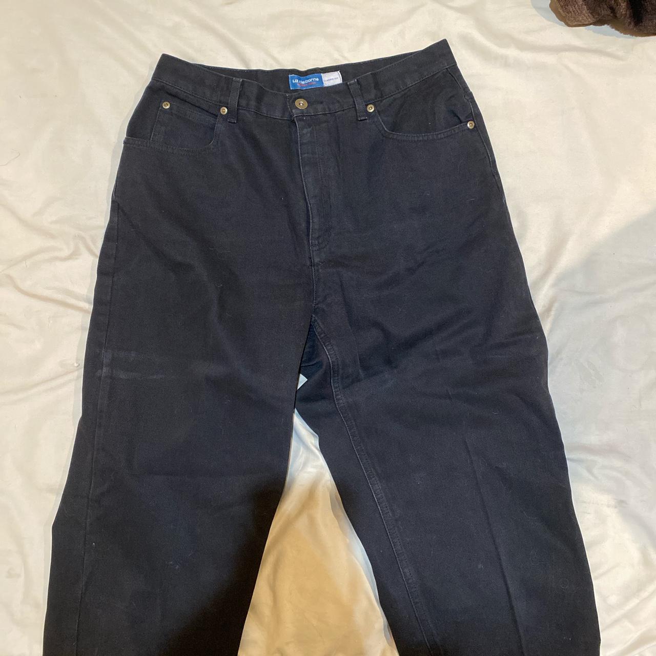 Black High Waisted Liz Claiborne Jeans These Are Depop