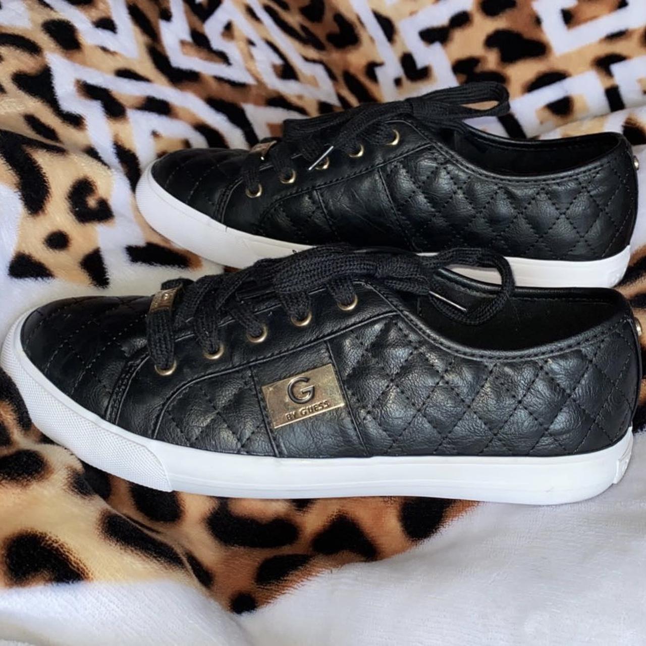guess tennis shoes has a super cute black quilted... - Depop