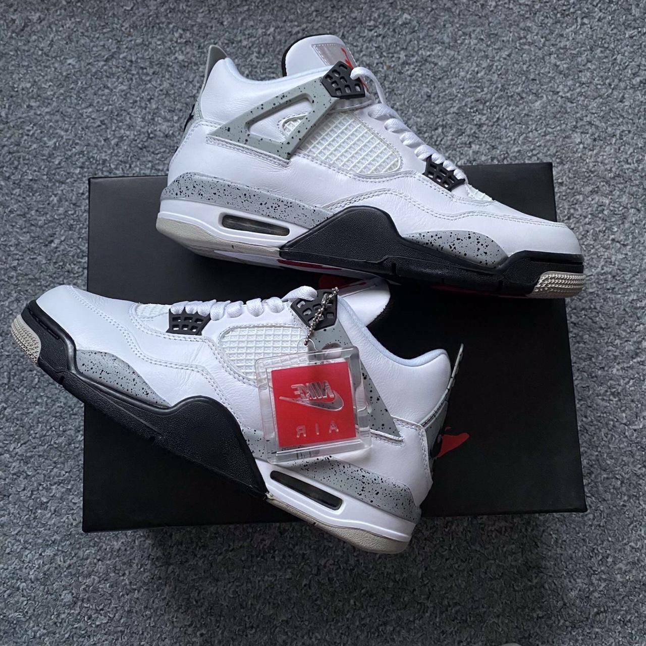 Nike Jordan 4s white cement Uk Size 7 men Brand... - Depop