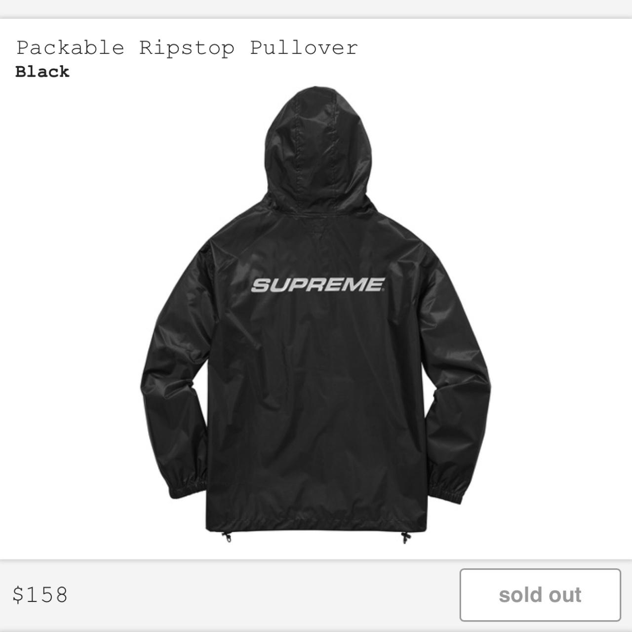 Supreme Packable Ripstop Nylon Pullover Size... - Depop