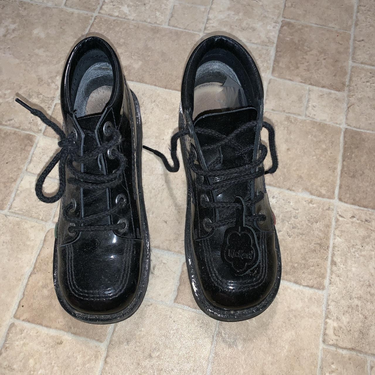 Black patent kickers size clearance 5