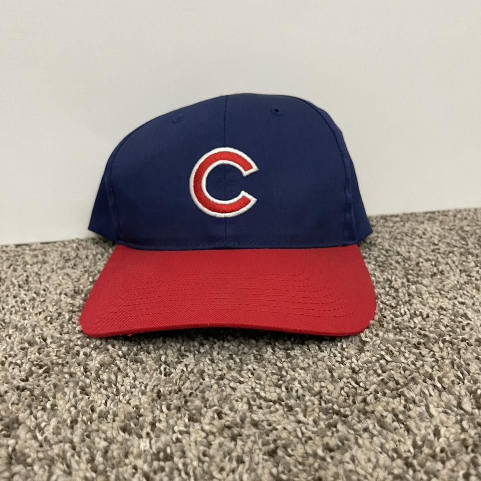 Vintage 1990s Chicago Cubs Baseball Cap Hat Snapback Blue Red Twins Enterprise
