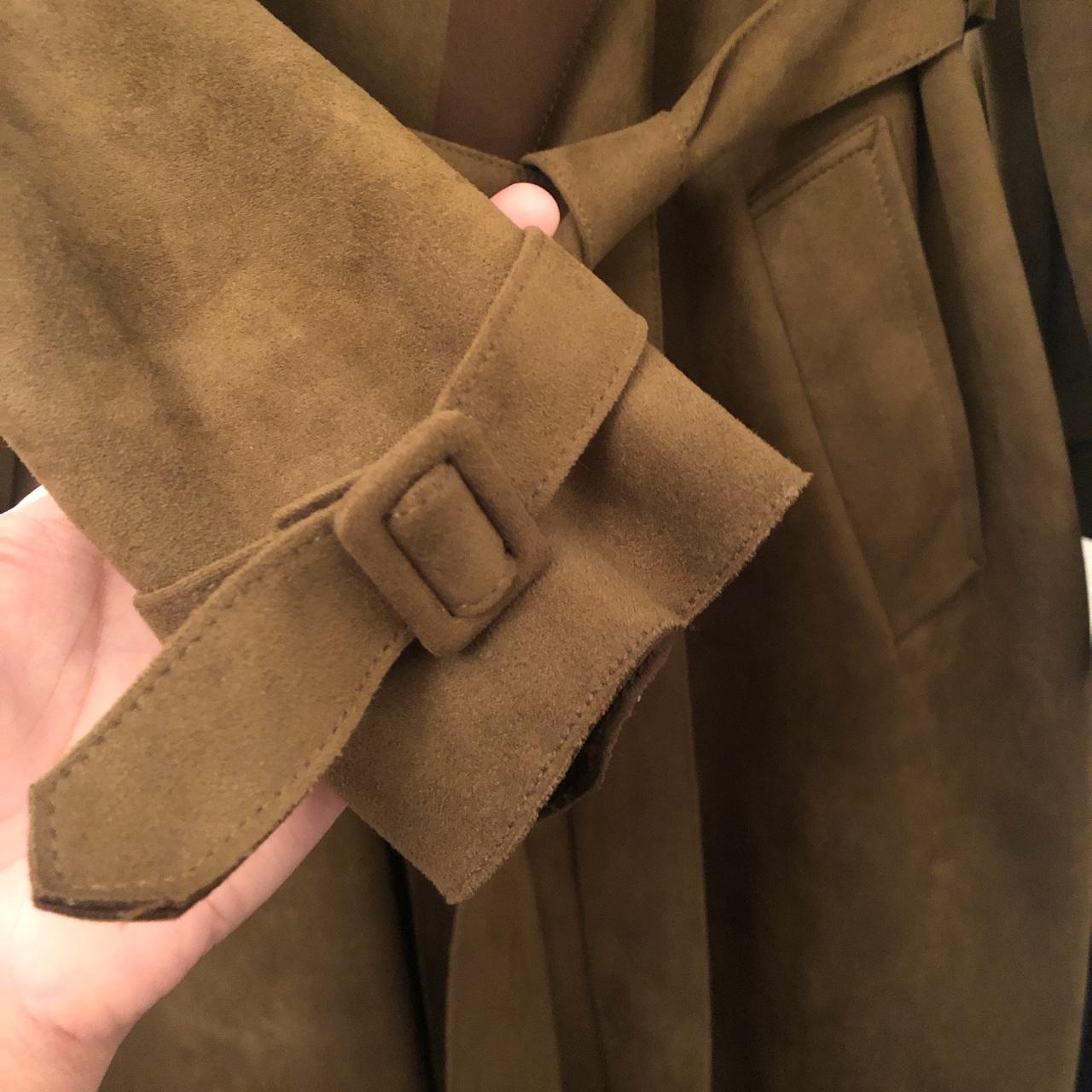 Few moda faux suede trench cheap coat