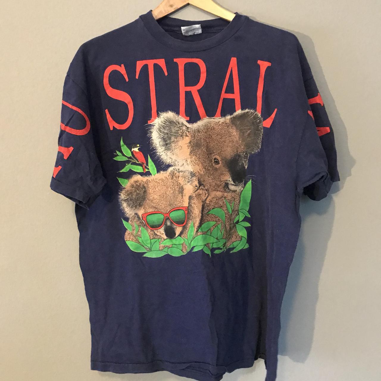 Vintage AUSTRALIA Across the sleeves and body... Depop