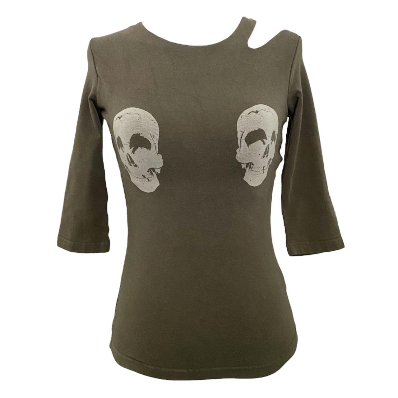 Hysteric Glamour tight fitted top with skulls and...