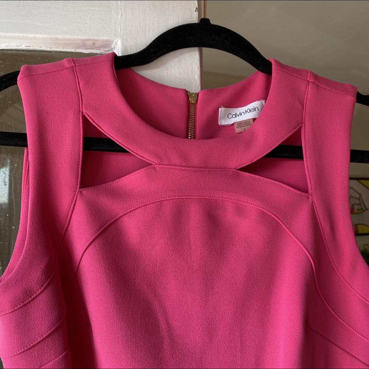 hot pink calvin klein dress
