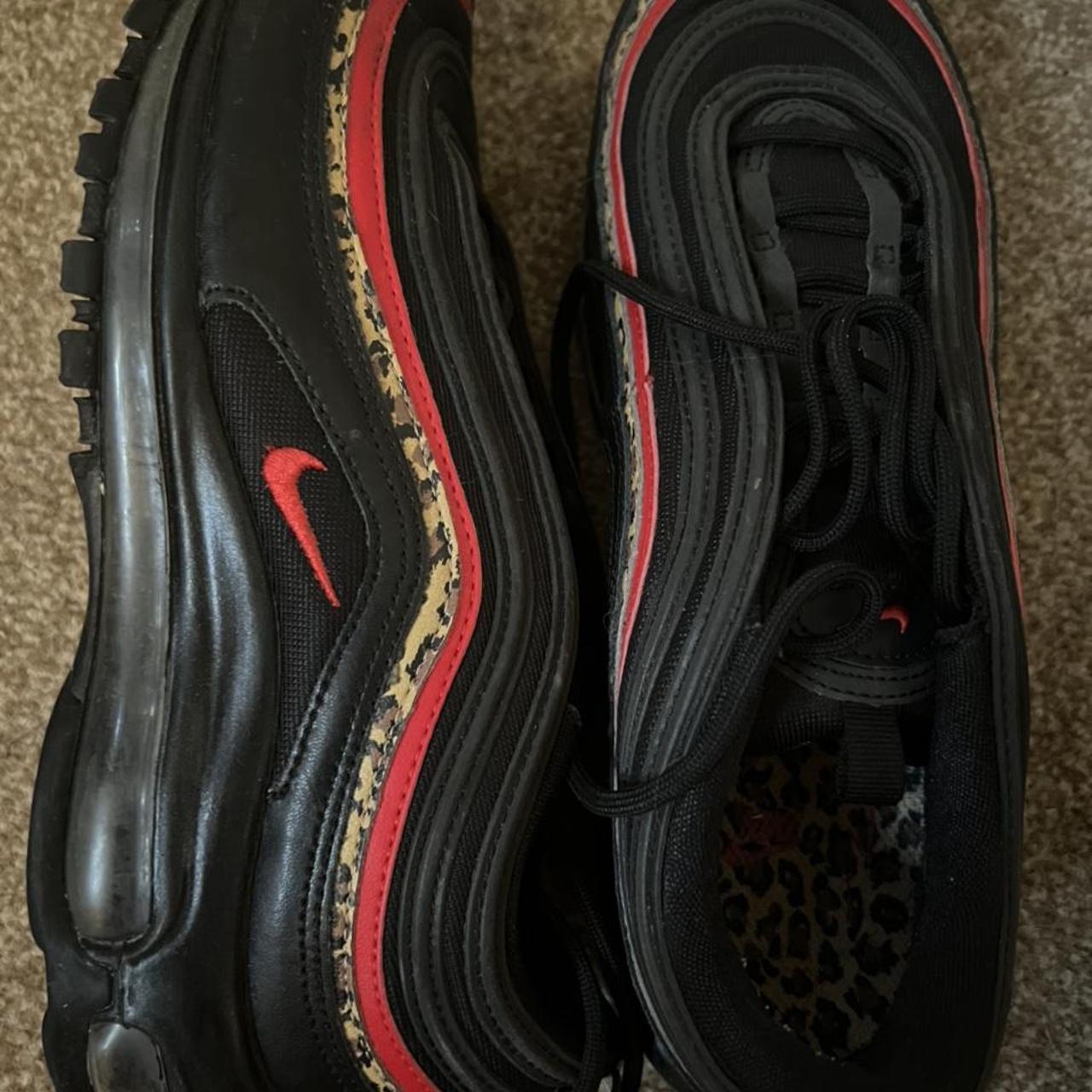 Nike women's air max 97 trainer black / red / leopard hotsell