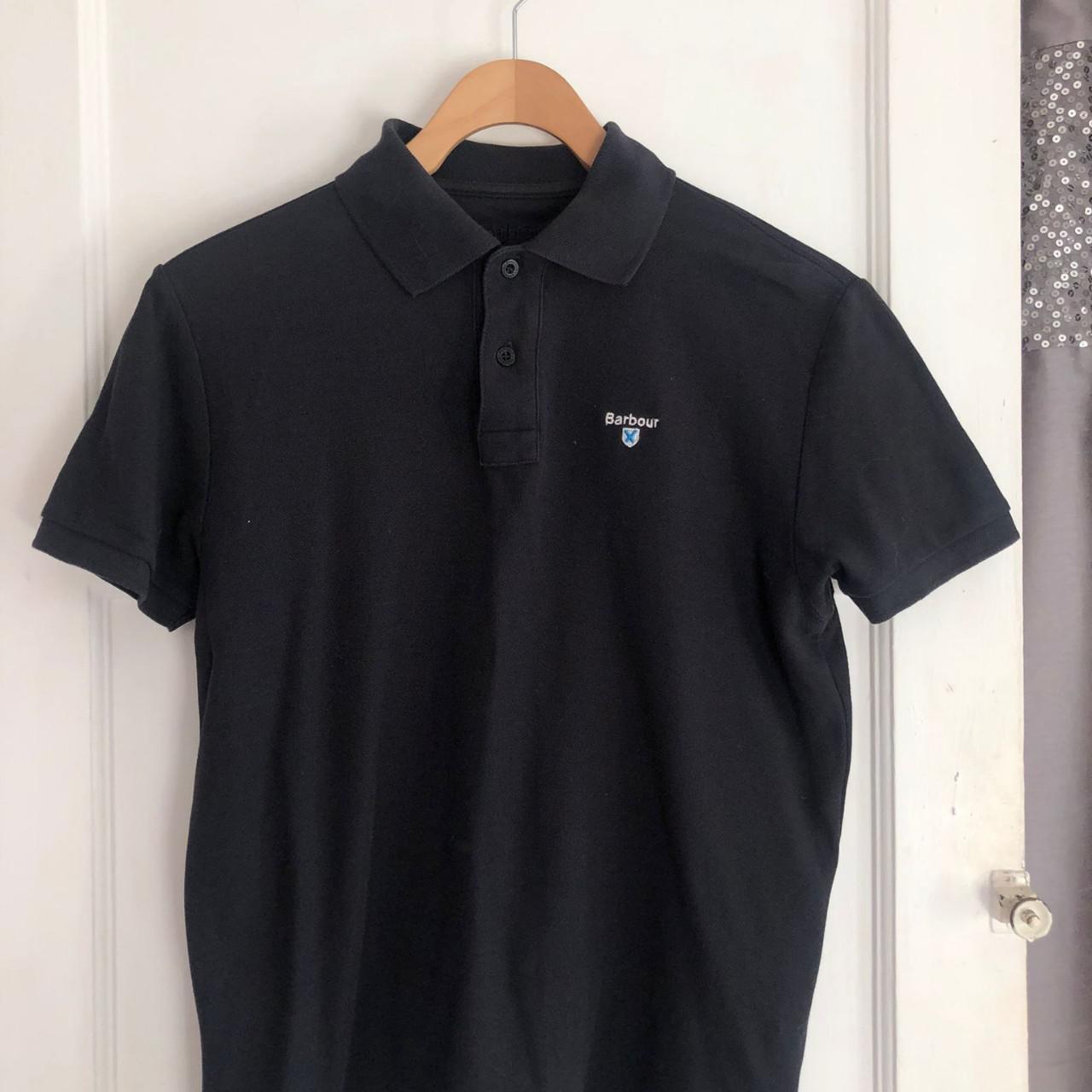 Barbour Men's Black Poloshirts Depop
