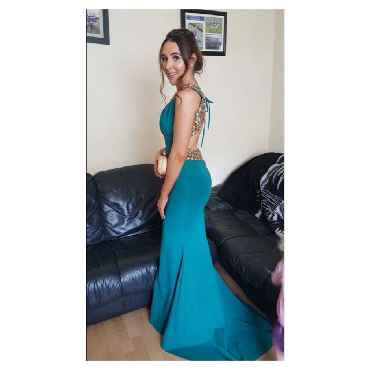 Teal debs outlet dress