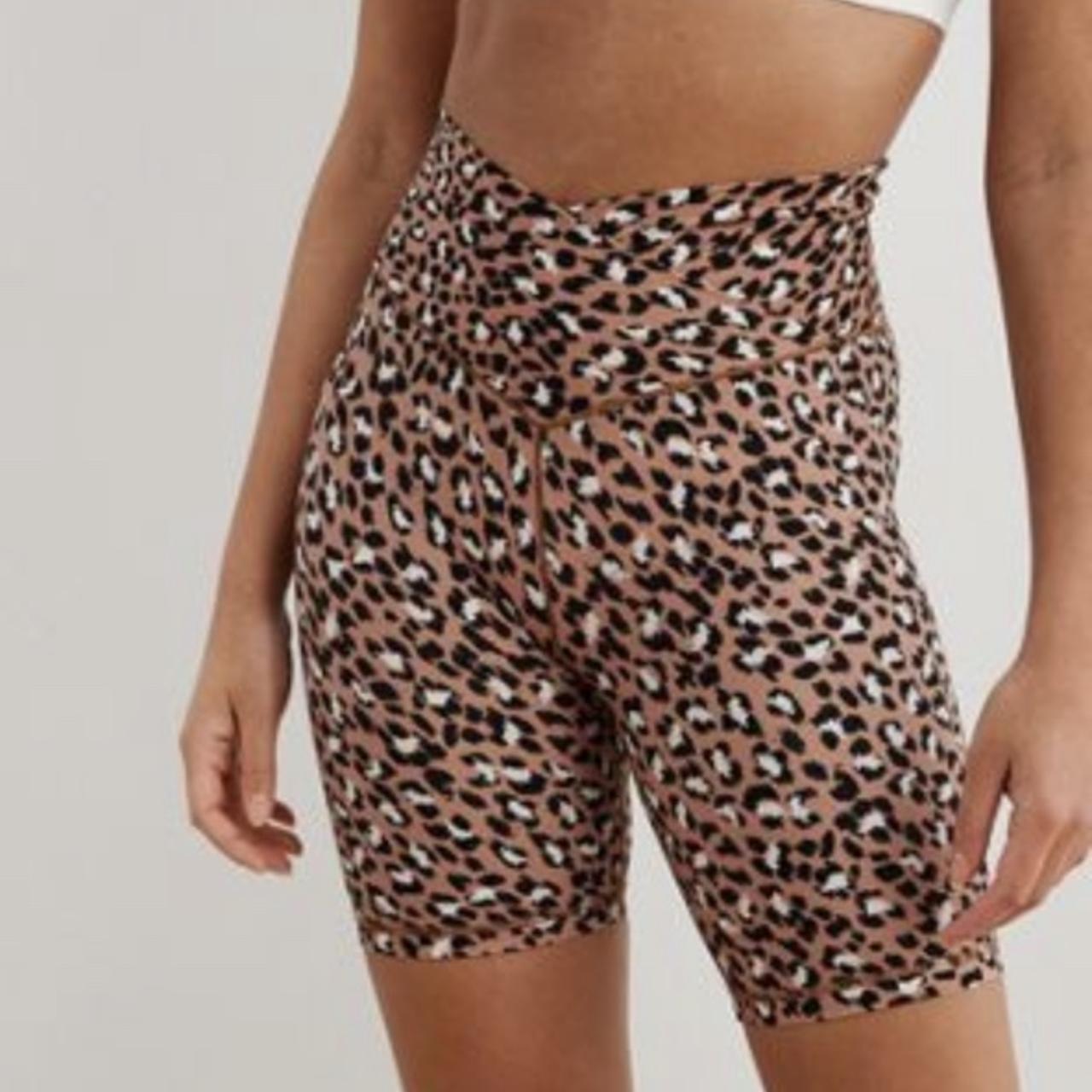 Aerie leopard cheap biker shorts