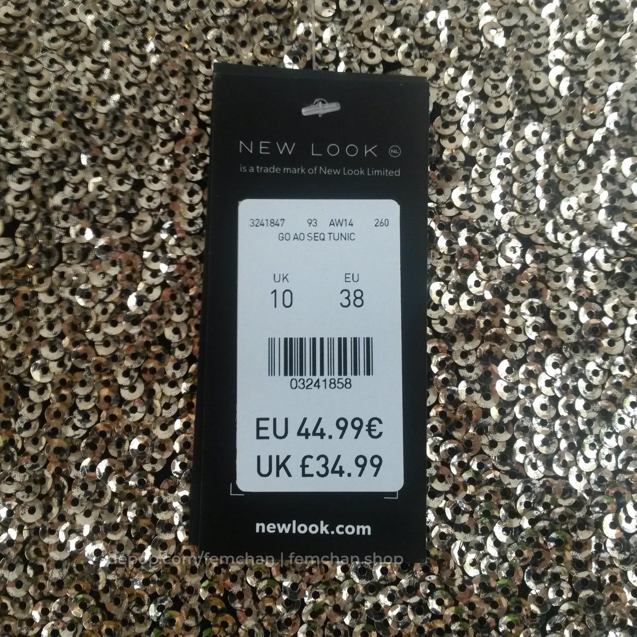 Lovely gold sequin mini shift dress from New Look.... - Depop
