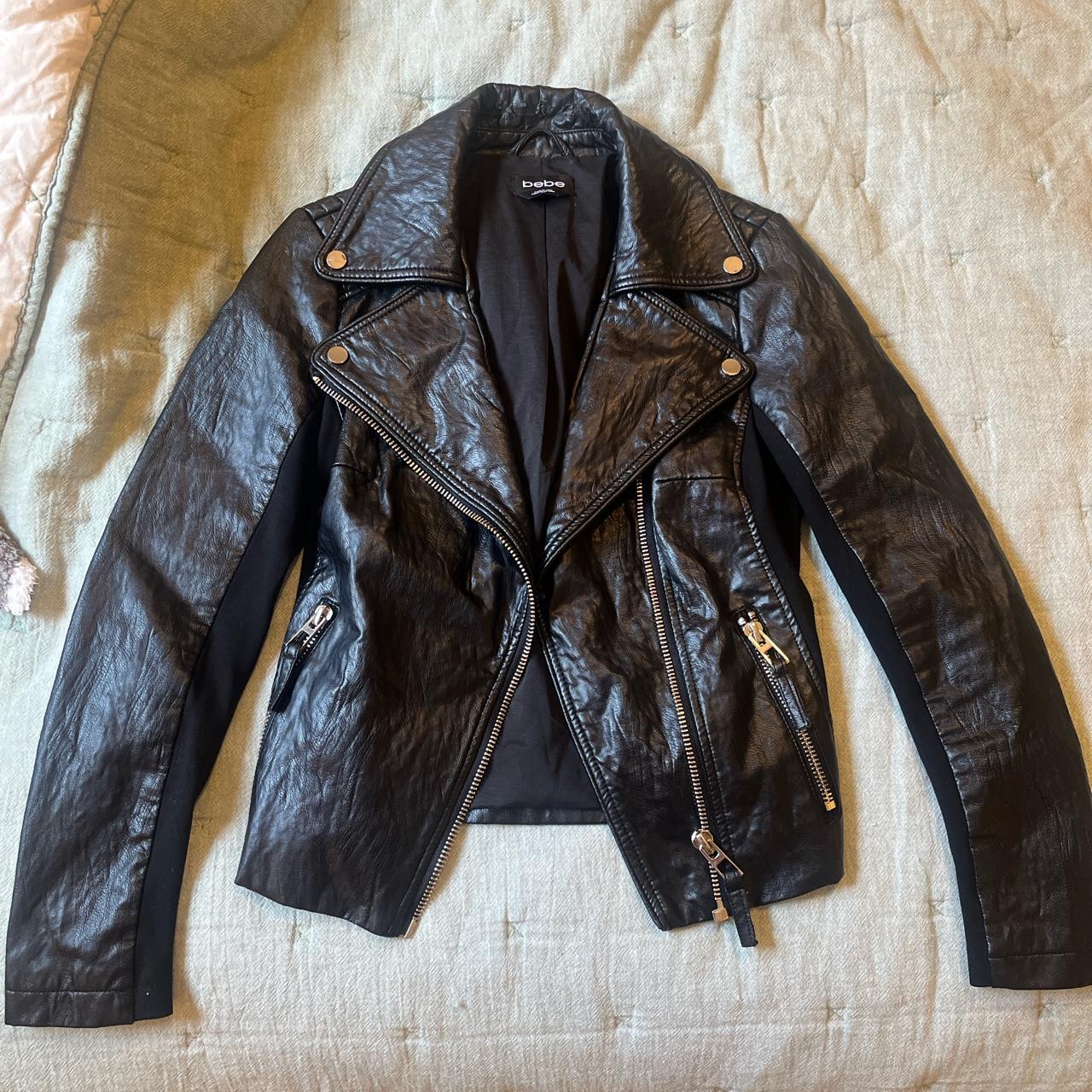 Bebe leather clearance jacket