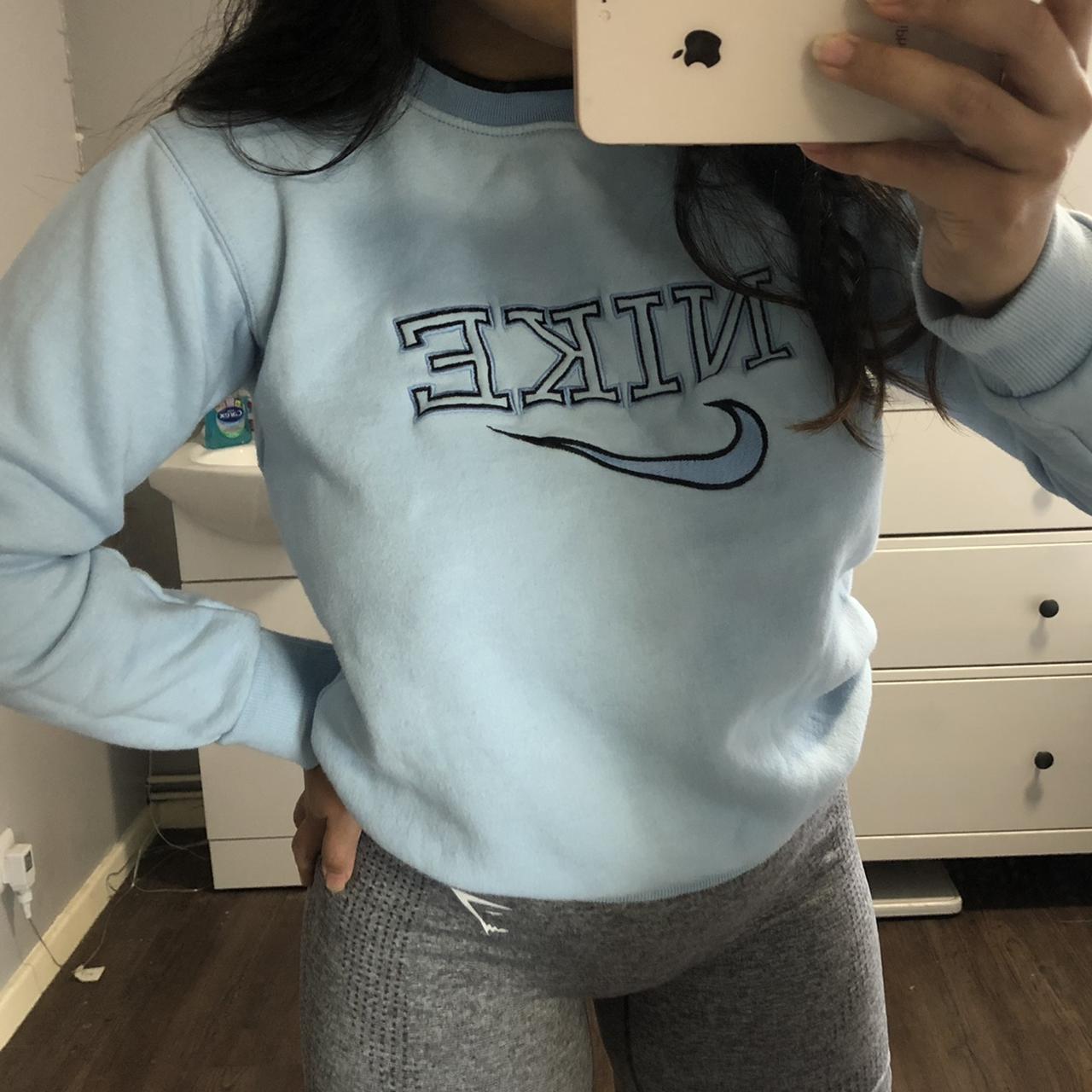 Vintage nike sweatshirt baby blue Clearance