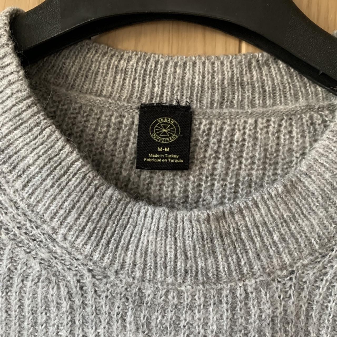 Urban Outfitters grey knit ribbed jumper FREE... - Depop